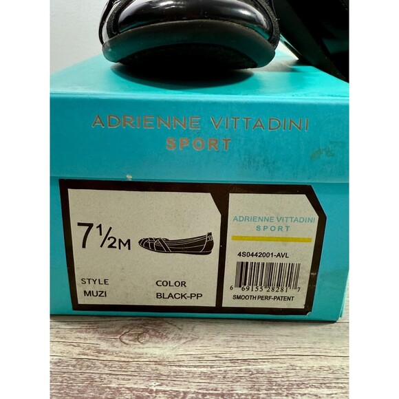 Adrienne Vittadini Sport Shoes Women 7.5M Casual Slip On Ballet Flats Black - Picture 8 of 16